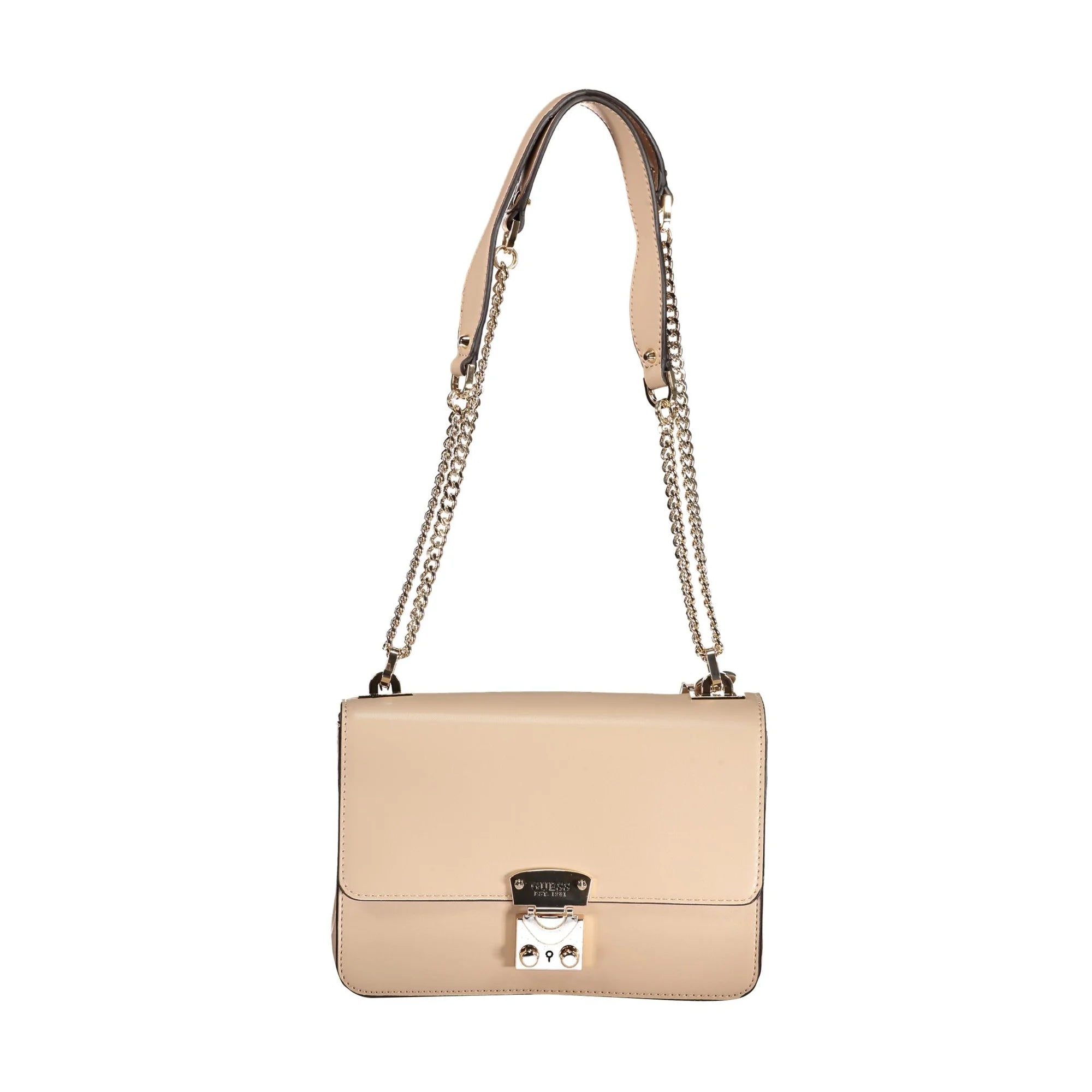 GUESS JEANS Borsa Donna Beige Eliette a Tracolla con Catena e Scomparti Multipli Borse - foto prodotto